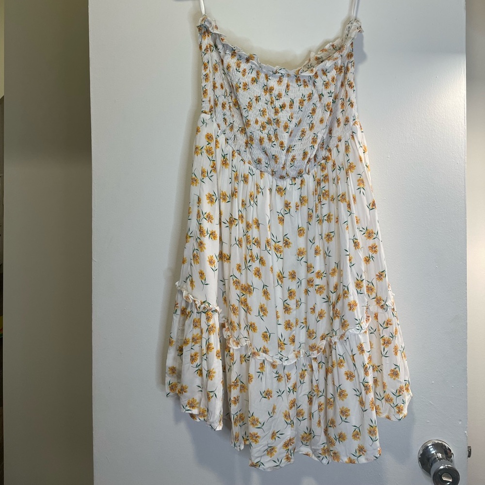 Sunflower strapless fit and flow sundress